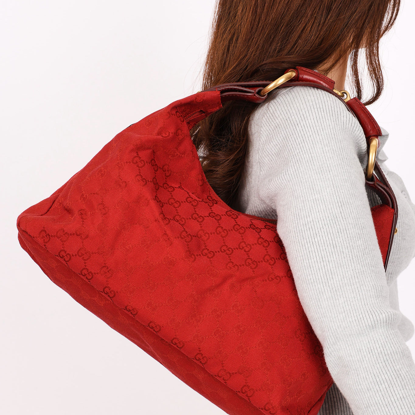 Gucci Horsebit Hobo Red