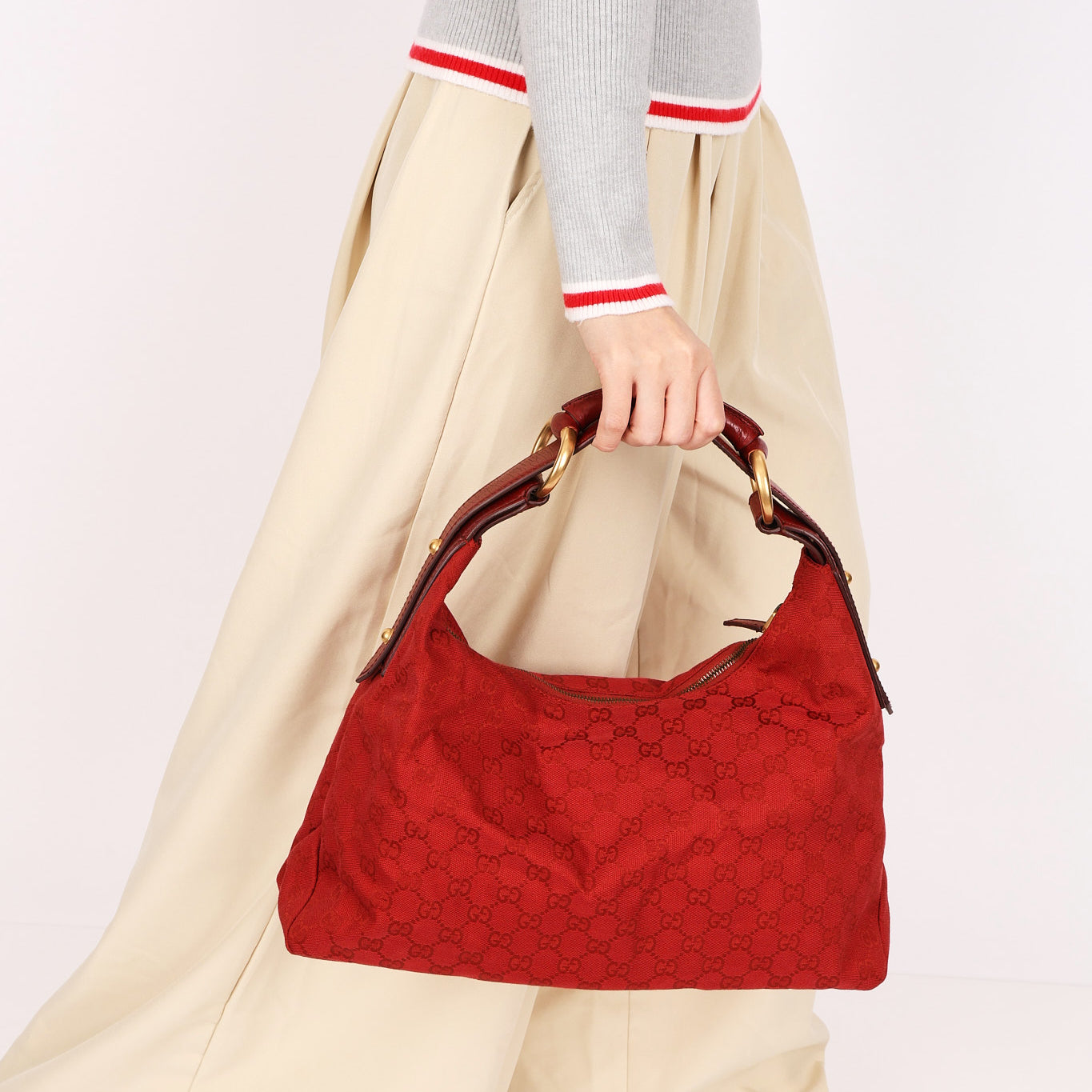 Gucci Horsebit Hobo Red