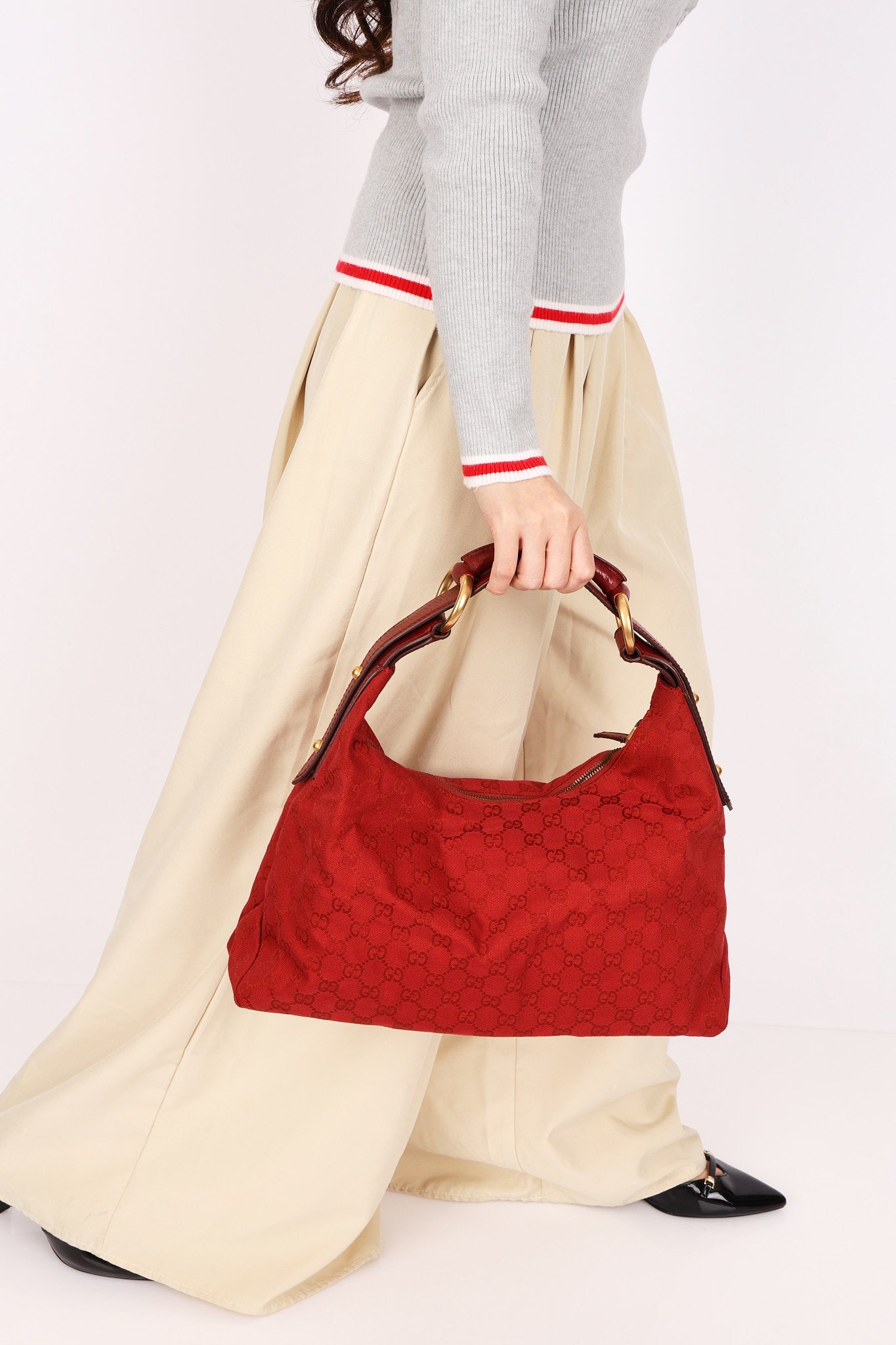 Gucci Horsebit Hobo Red