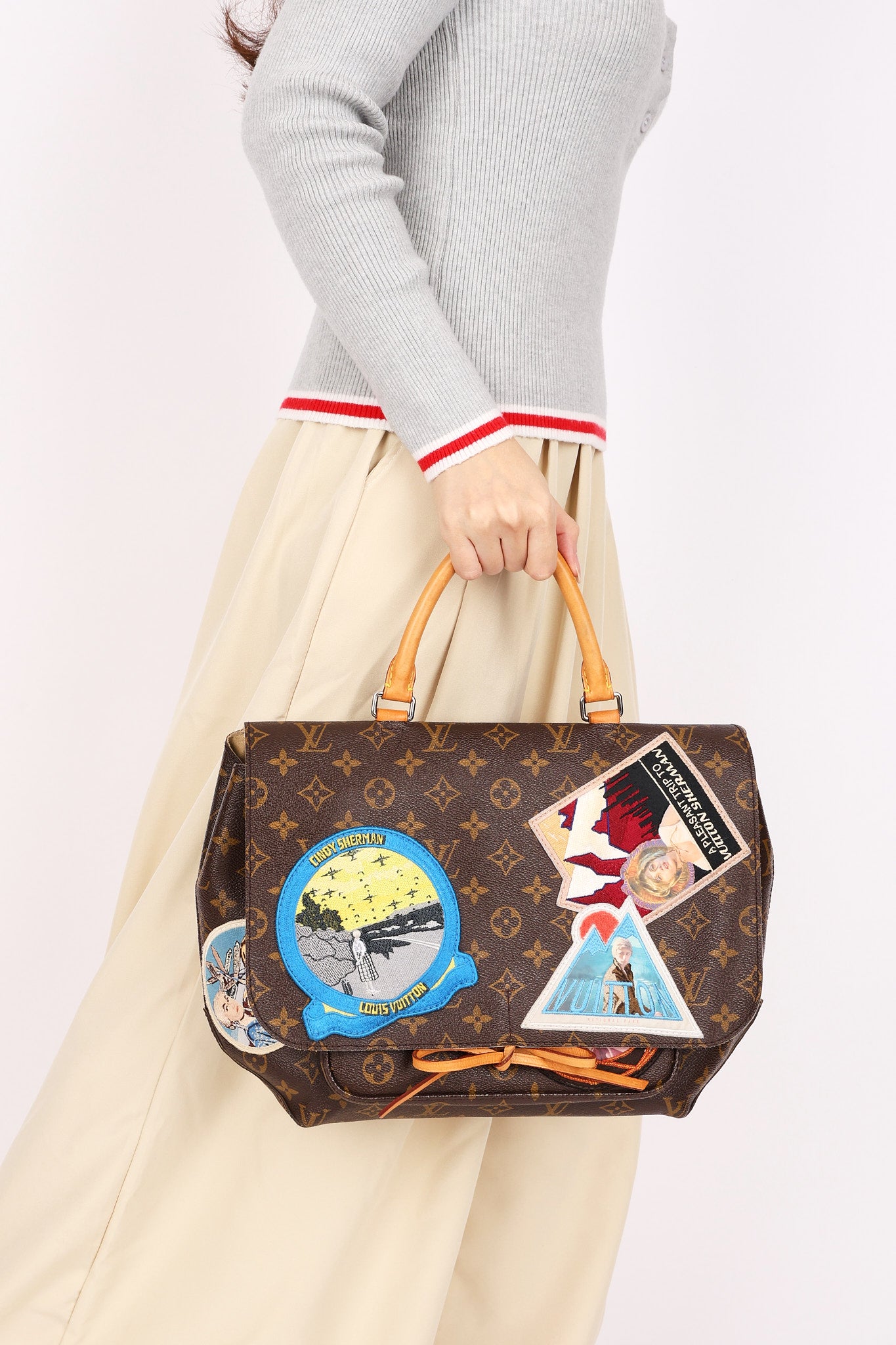 Limited Edition Louis Vuitton x Cindy Sherman Monogram Camera Messenger Bag with Patches 2014