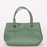 Bottega Veneta Intrecciato Top Handle Bag Sage Green