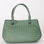 Bottega Veneta Intrecciato Top Handle Bag Sage Green