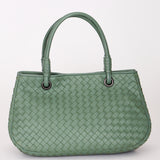 Bottega Veneta Intrecciato Top Handle Bag Sage Green