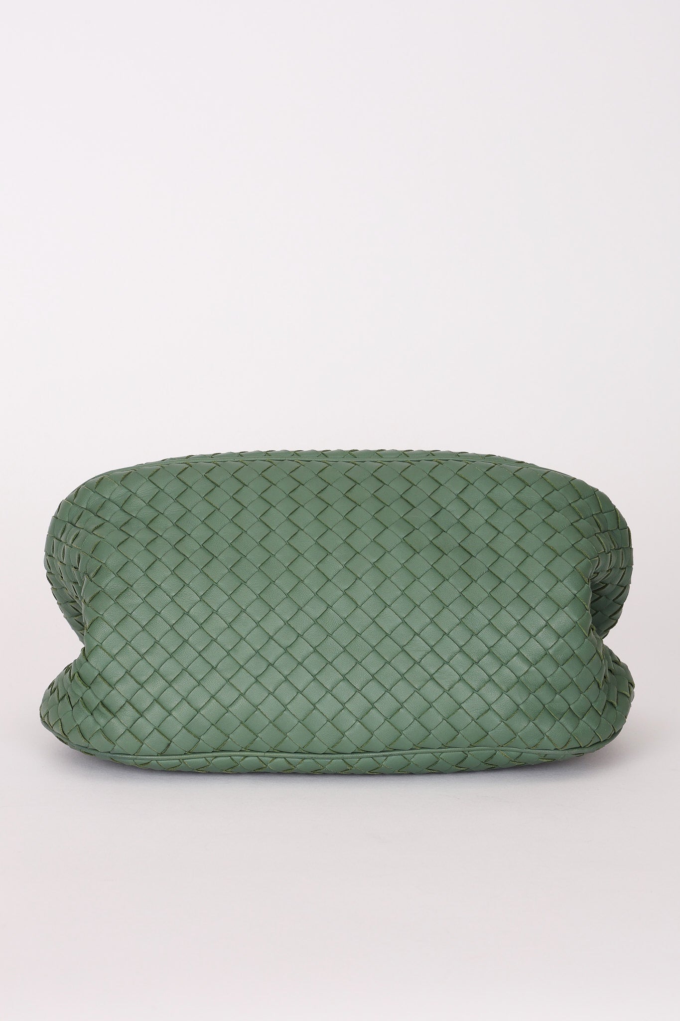 Bottega Veneta Intrecciato Top Handle Bag Sage Green