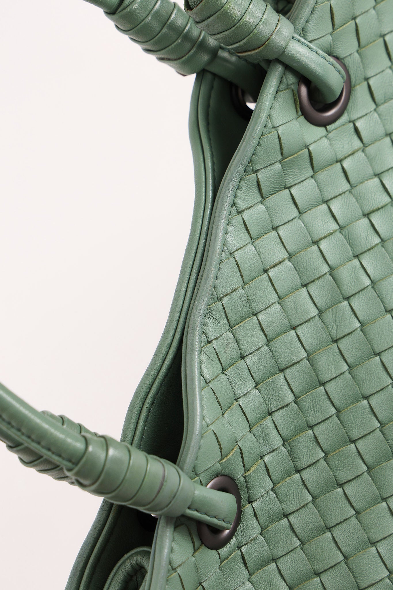 Bottega Veneta Intrecciato Top Handle Bag Sage Green