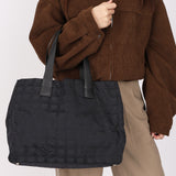 Chanel Chocolate Bar Tote Black Nylon