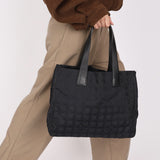 Chanel Chocolate Bar Tote Black Nylon