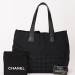 Chanel Chocolate Bar Tote Black Nylon