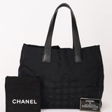 Chanel Chocolate Bar Tote Black Nylon