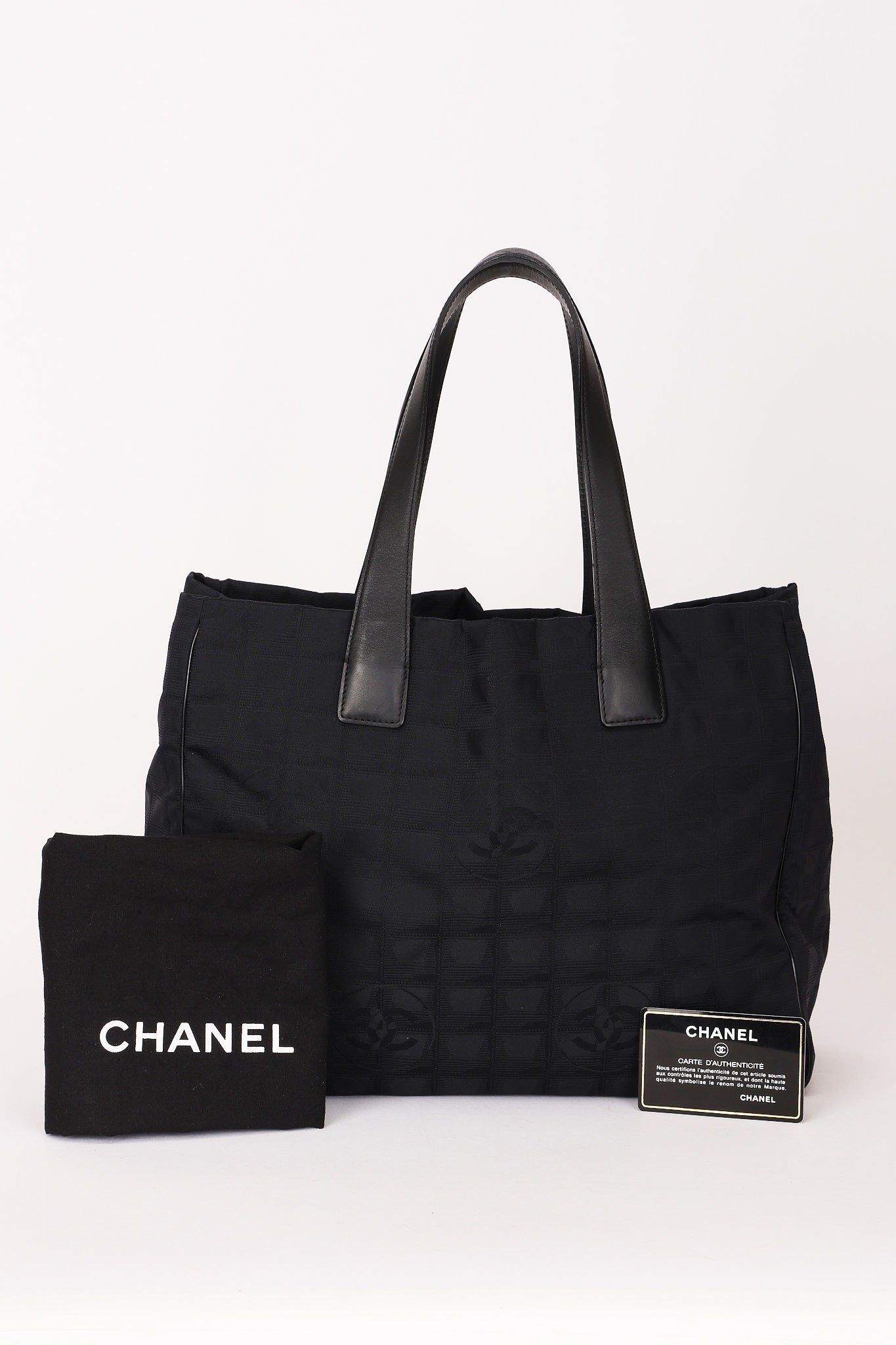 Chanel Chocolate Bar Tote Black Nylon