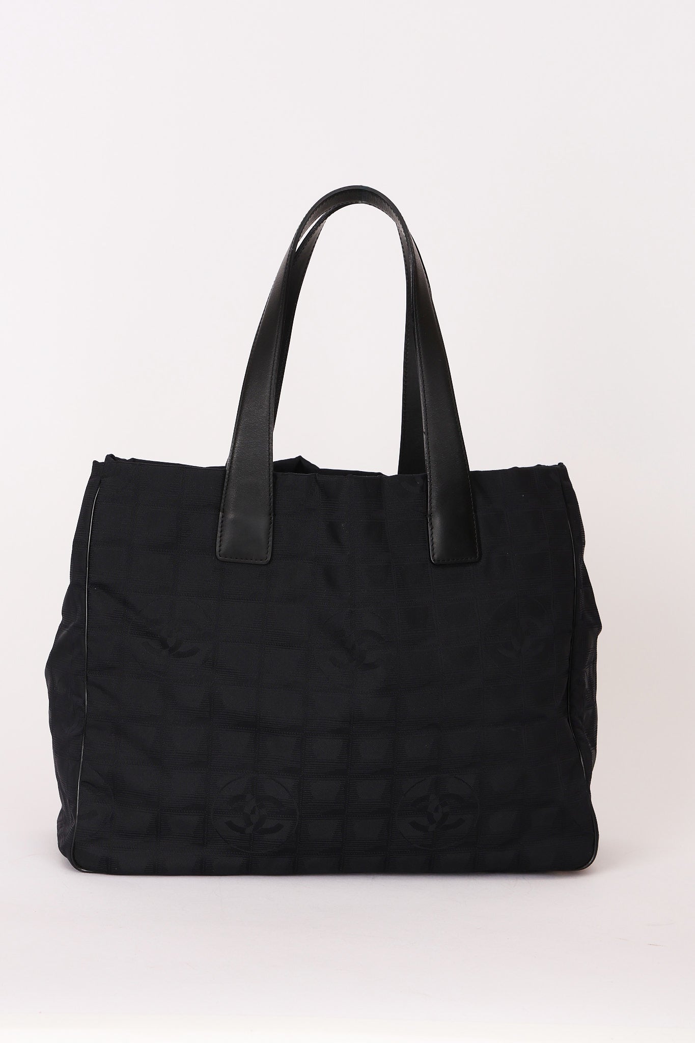 Chanel Chocolate Bar Tote Black Nylon