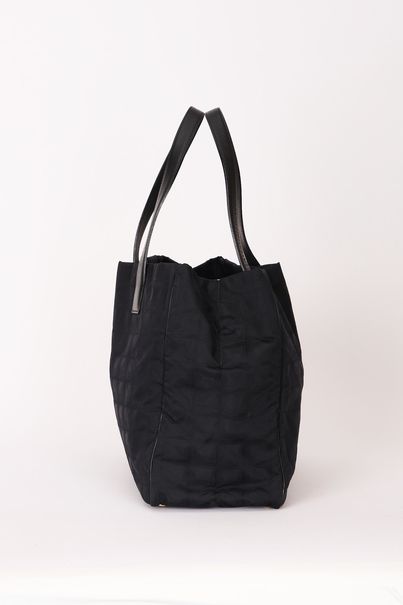 Chanel Chocolate Bar Tote Black Nylon