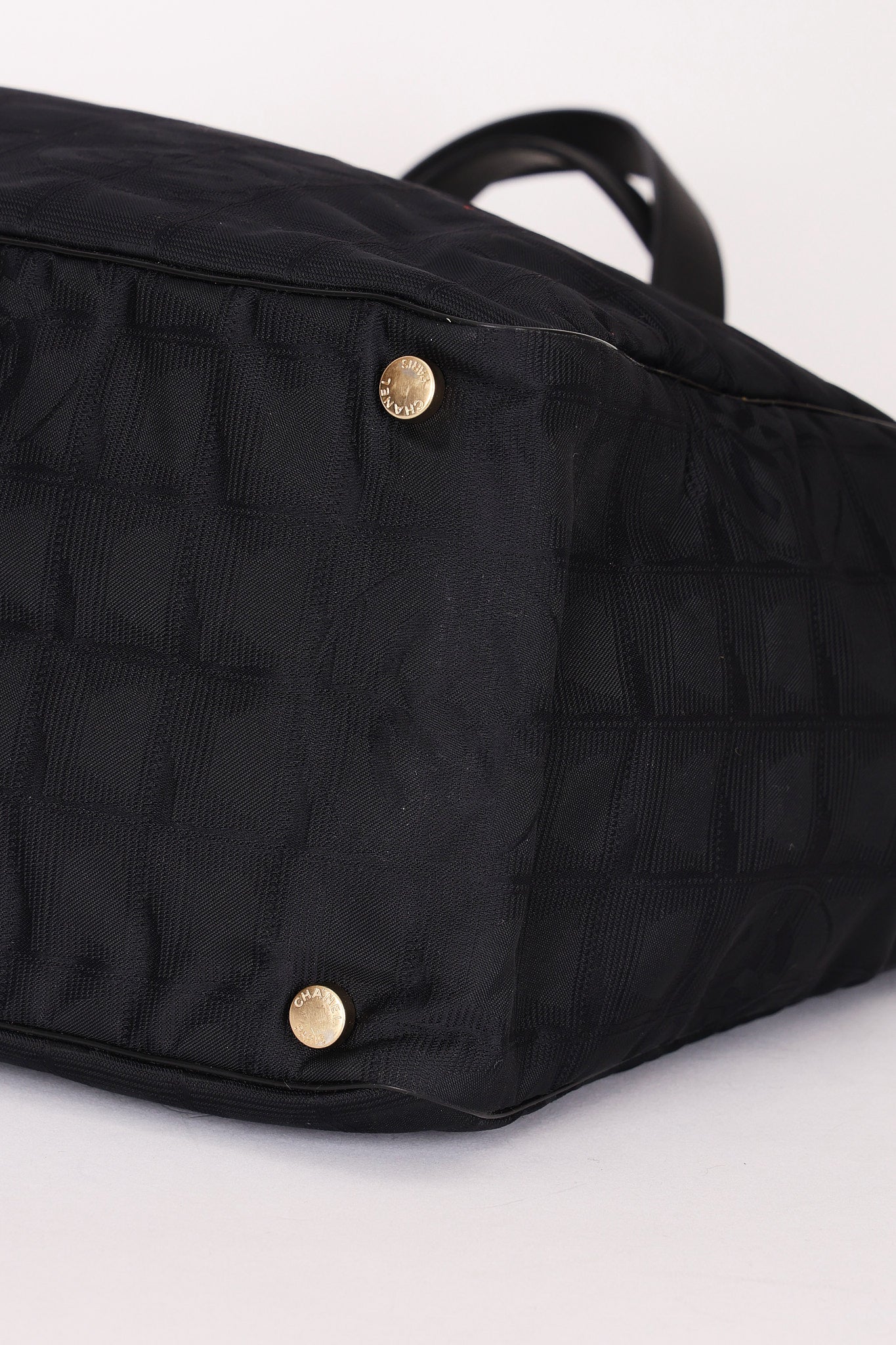 Chanel Chocolate Bar Tote Black Nylon