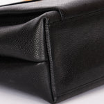 Chanel Turnlock Front Pocket Shoulder Bag Black Caviar 24K GP