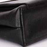 Chanel Turnlock Front Pocket Shoulder Bag Black Caviar 24K GP