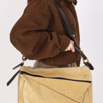 Loewe Large Suede Puzzle Bag