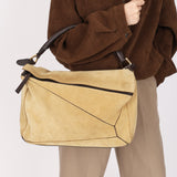 Loewe Large Suede Puzzle Bag
