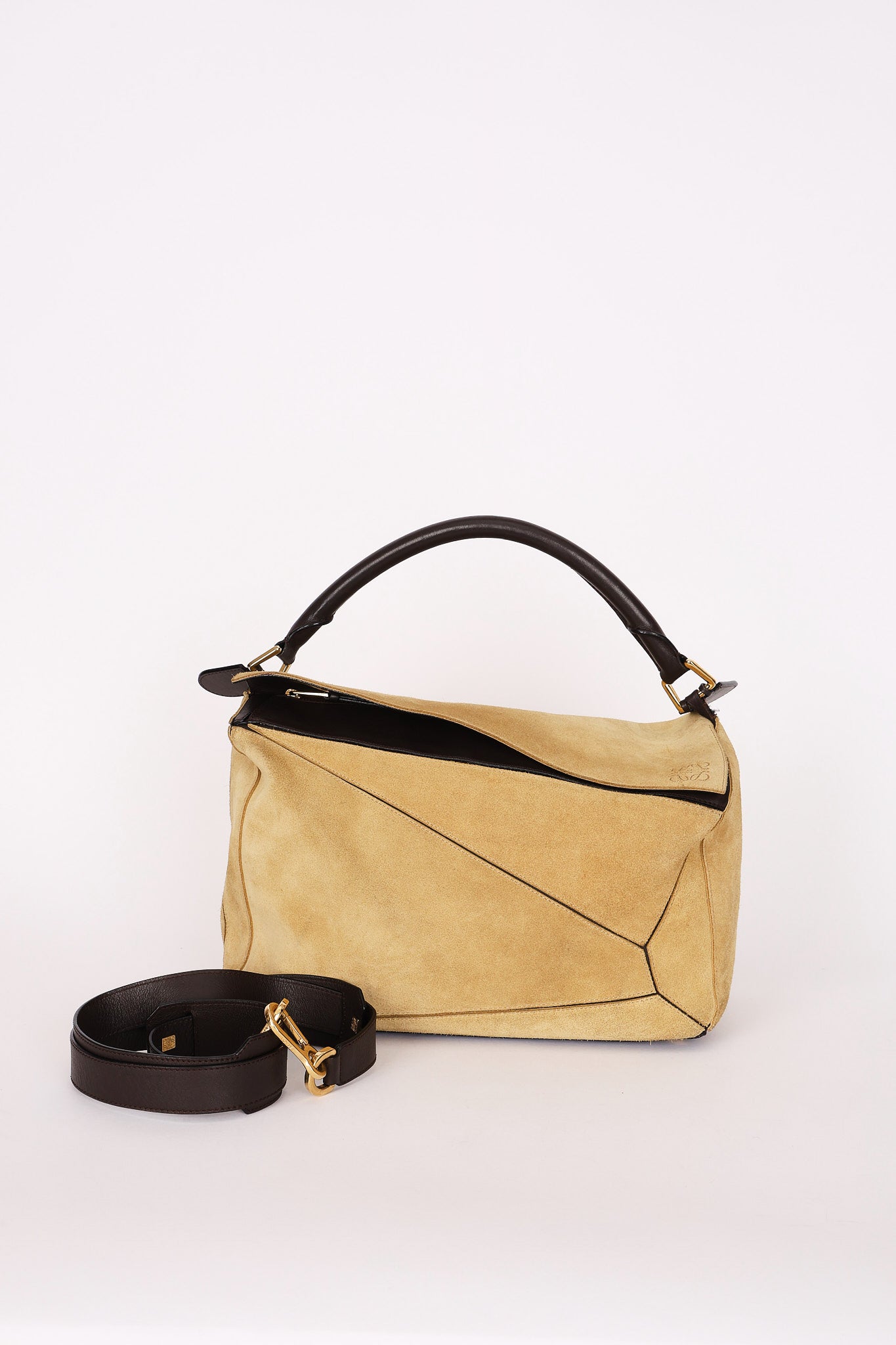 Loewe Large Suede Puzzle Bag