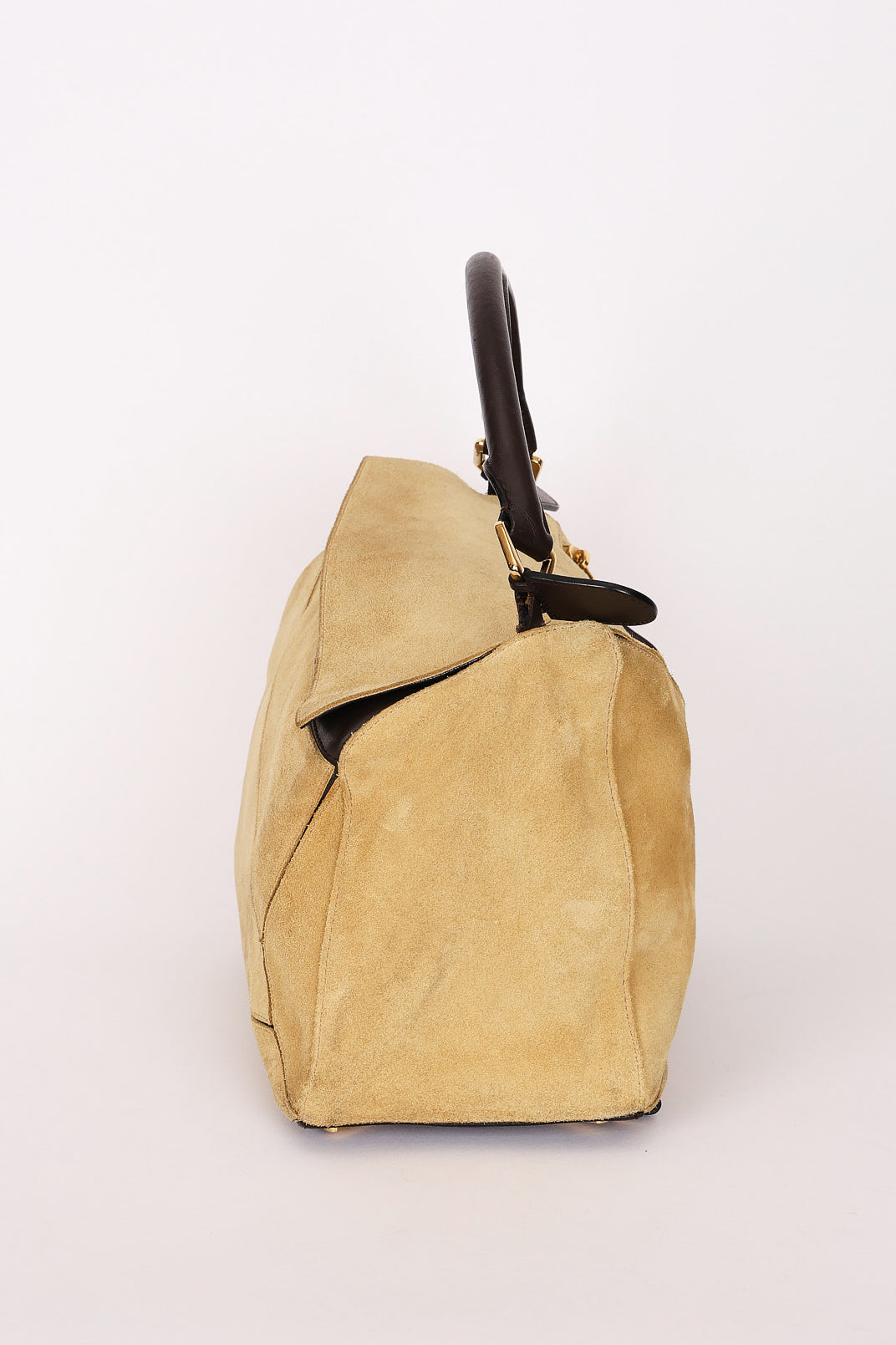 Loewe Large Suede Puzzle Bag