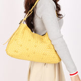 Bottega Veneta Intrecciato Naruto Knot Shoulder Bag Butter Yellow