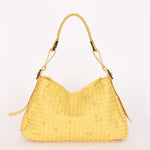 Bottega Veneta Intrecciato Naruto Knot Shoulder Bag Butter Yellow