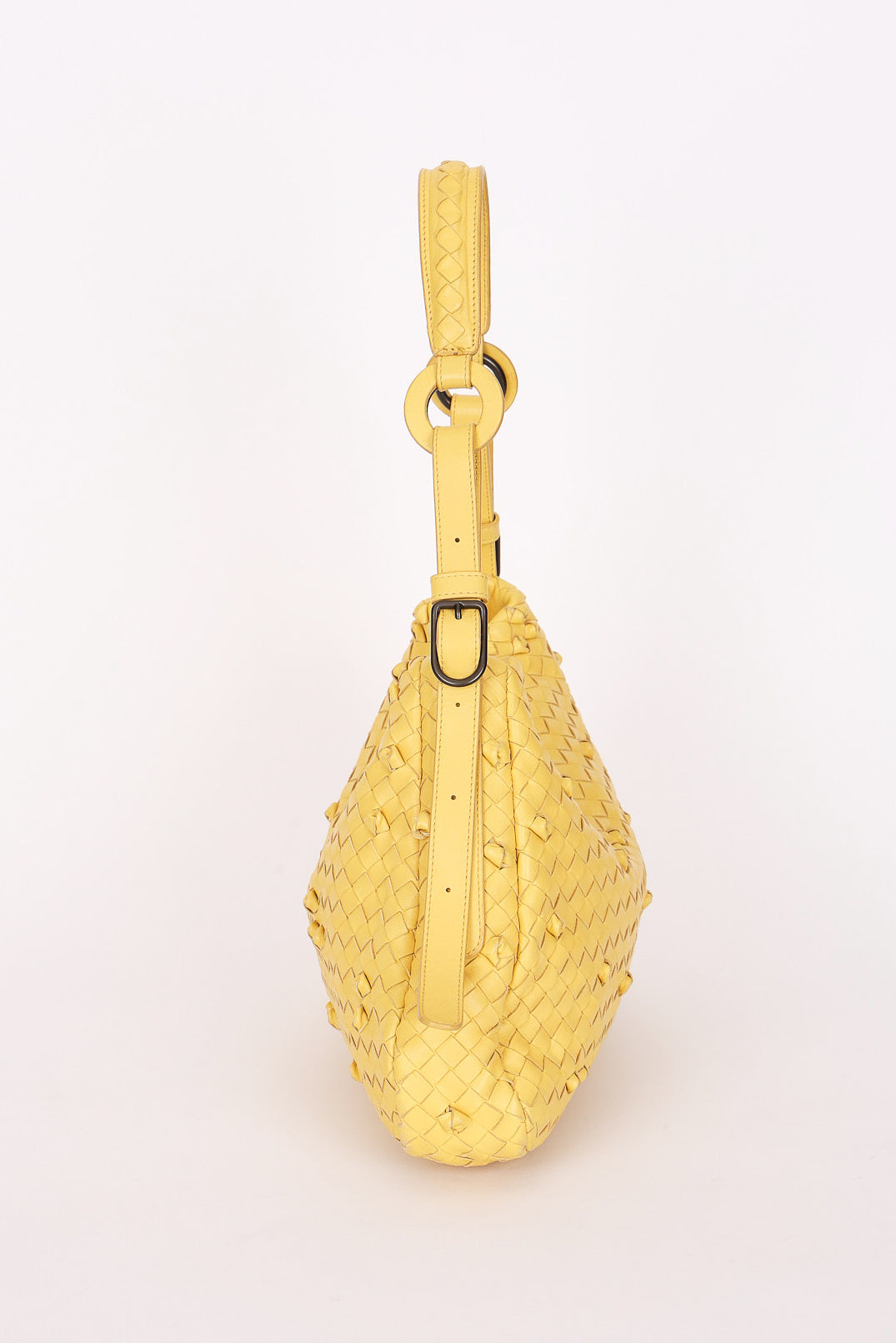 Bottega Veneta Intrecciato Naruto Knot Shoulder Bag Butter Yellow