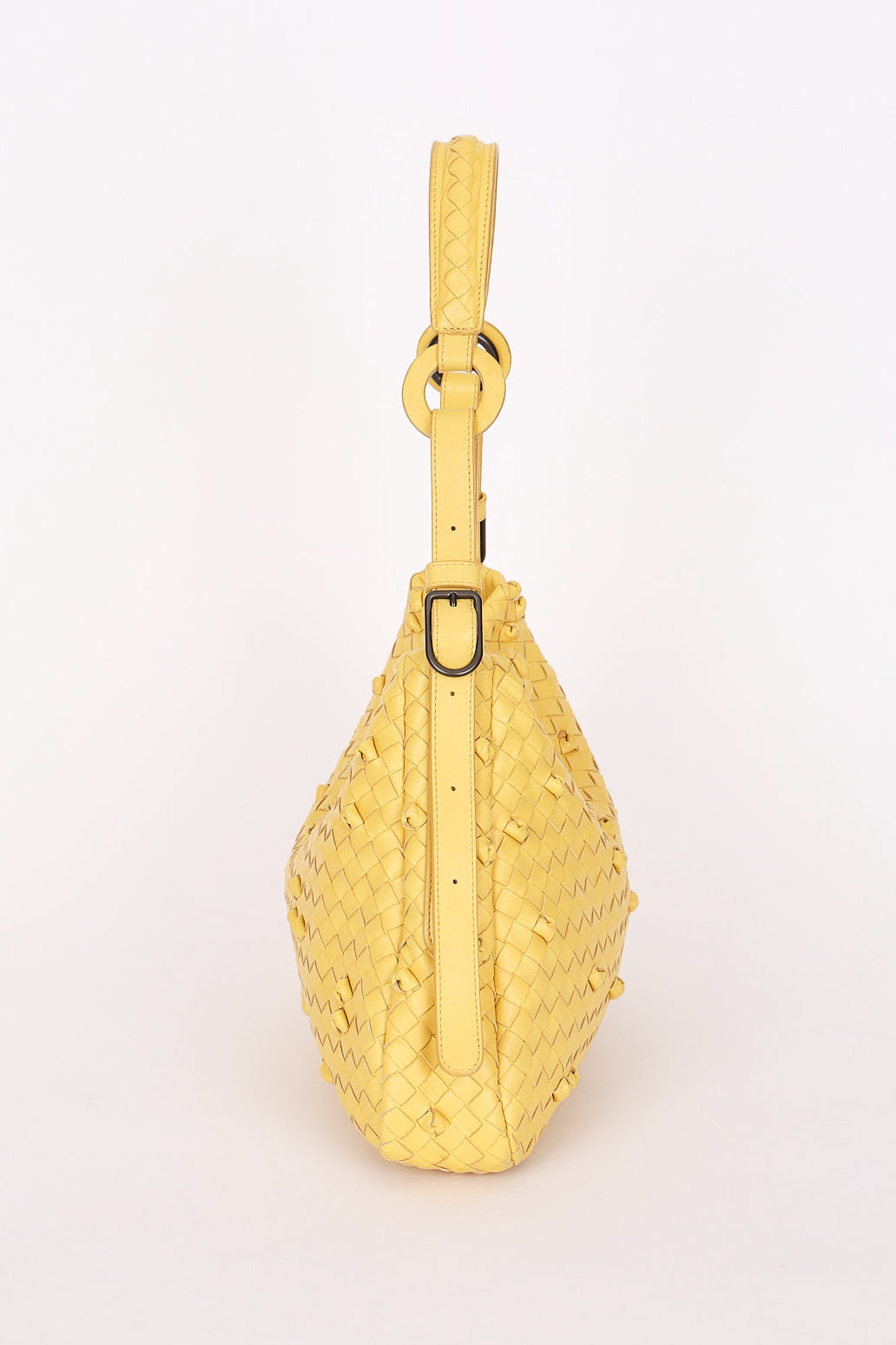 Bottega Veneta Intrecciato Naruto Knot Shoulder Bag Butter Yellow