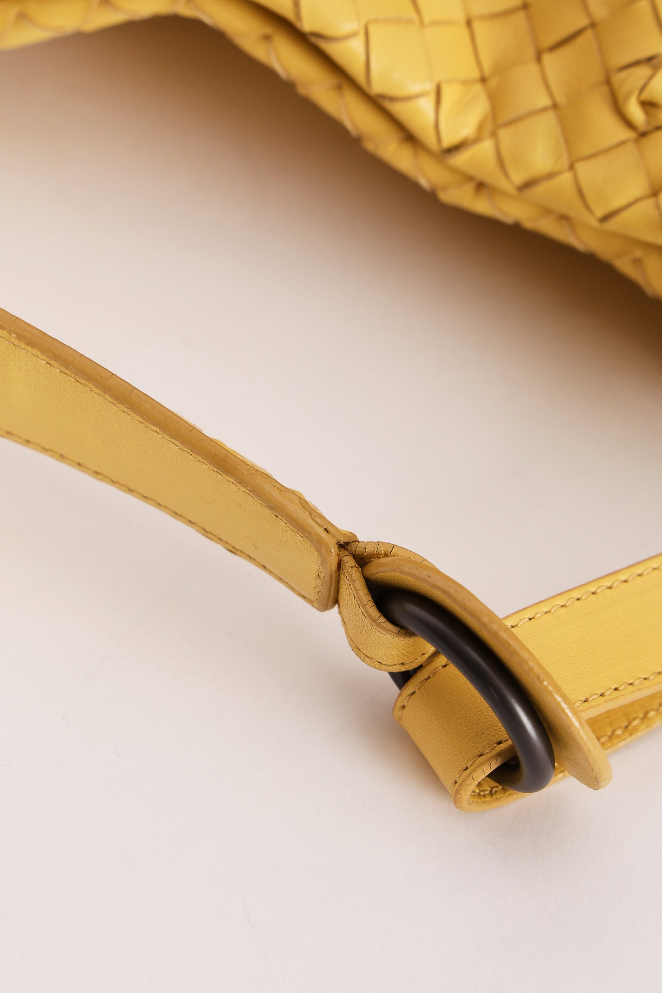 Bottega Veneta Intrecciato Naruto Knot Shoulder Bag Butter Yellow