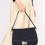 Fendi Mamma Forever Baguette Silk Denim