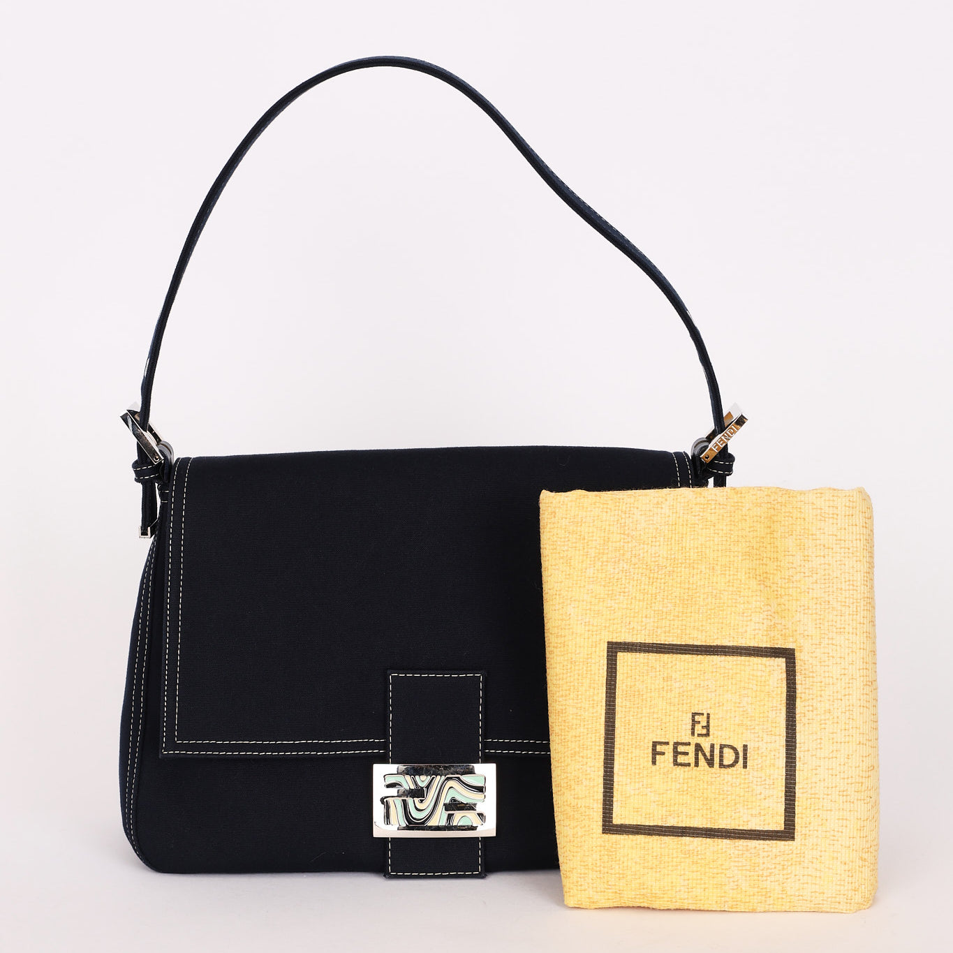 Fendi Mamma Forever Baguette Denim