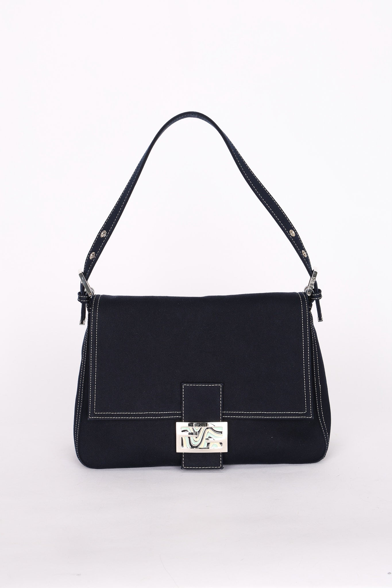 Fendi Mamma Forever Baguette Silk Denim