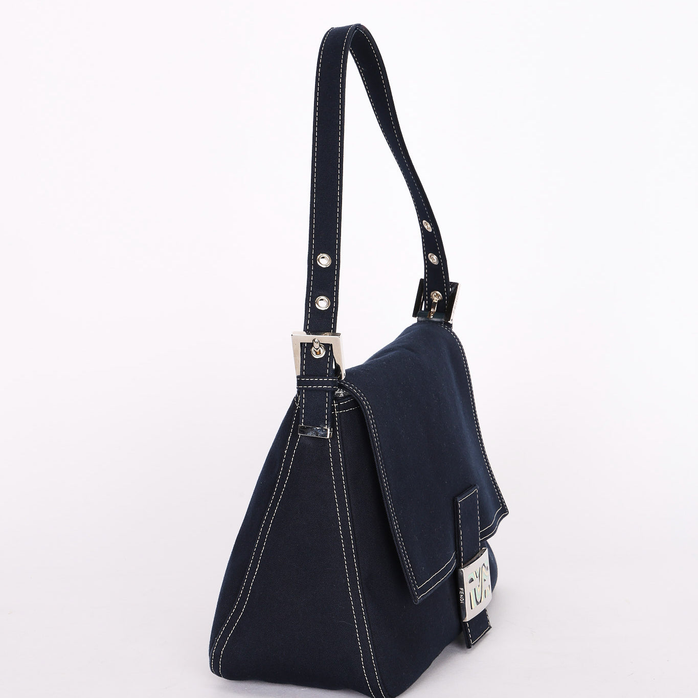 Fendi Mamma Forever Baguette Silk Denim