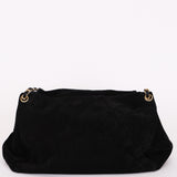 Chanel Accordion Flap Black Suede AGHW
