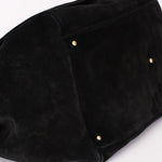 Chanel Accordion Flap Black Suede AGHW