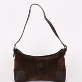 Loewe Anagram Shoulder Bag Brown Suede