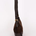 Loewe Anagram Shoulder Bag Brown Suede
