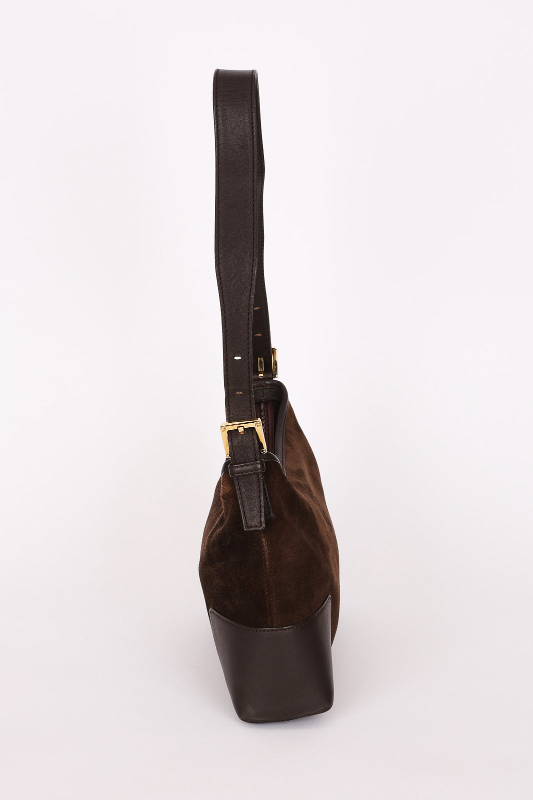 Loewe Anagram Shoulder Bag Brown Suede
