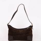 Loewe Anagram Shoulder Bag Brown Suede