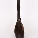 Loewe Anagram Shoulder Bag Brown Suede
