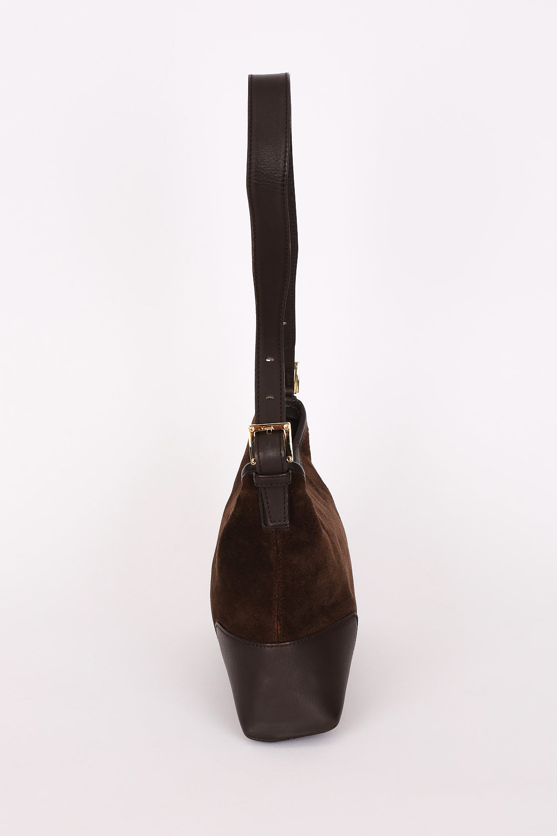 Loewe Anagram Shoulder Bag Brown Suede