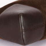 Loewe Anagram Shoulder Bag Brown Suede