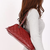 Chanel Timeless Frame Bowling Bag Bordeaux Caviar SHW