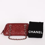 Chanel Timeless Frame Bowling Bag Bordeaux Caviar SHW