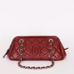 Chanel Timeless Frame Bowling Bag Bordeaux Caviar SHW