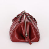 Chanel Timeless Frame Bowling Bag Bordeaux Caviar SHW