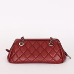 Chanel Timeless Frame Bowling Bag Bordeaux Caviar SHW