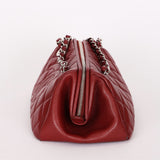 Chanel Timeless Frame Bowling Bag Bordeaux Caviar SHW