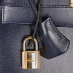 Hermès Kelly 28 Bleu Marine Box Sellier 1994 GHW