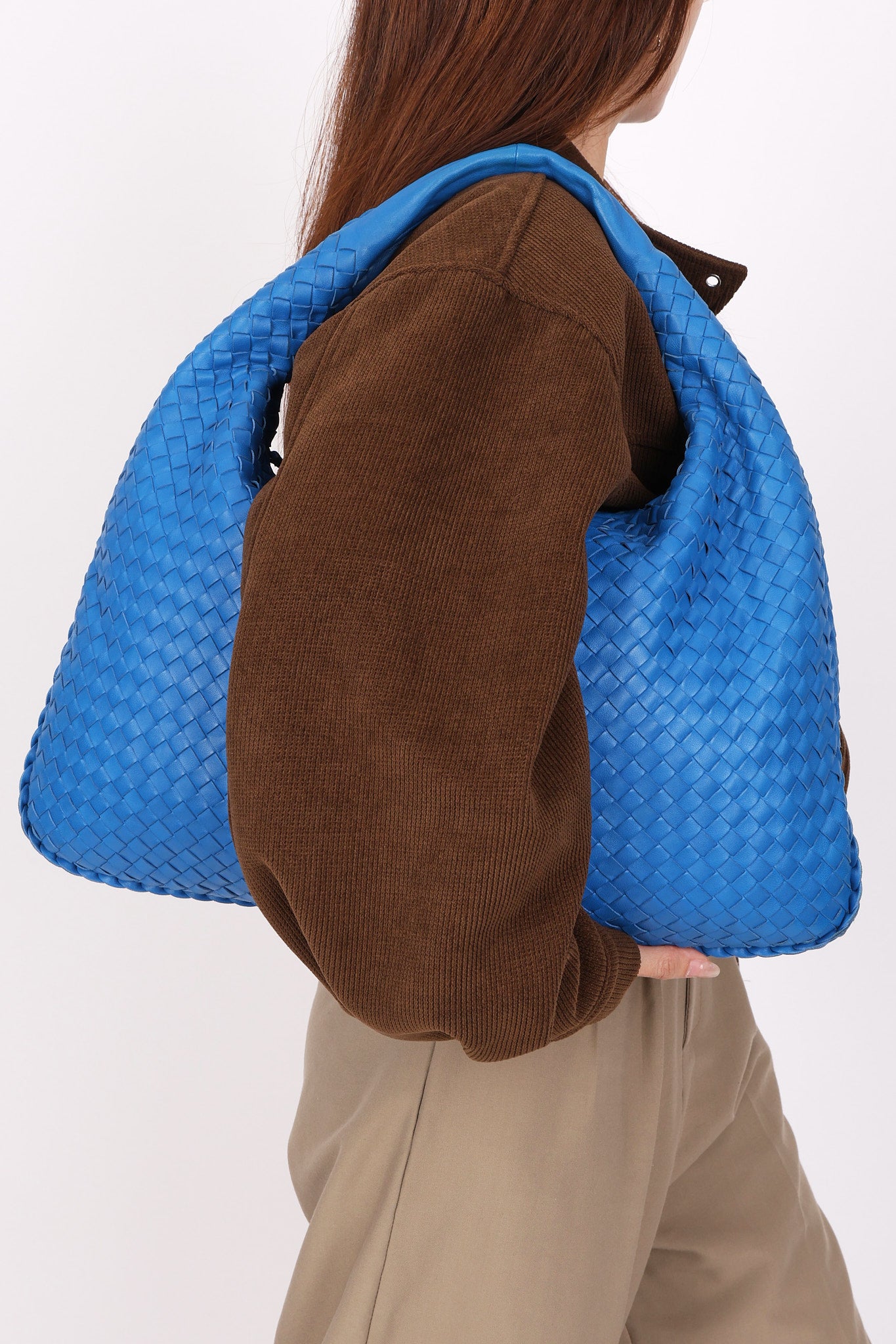 Bottega Veneta Intrecciato Large Hobo Cobalt Blue