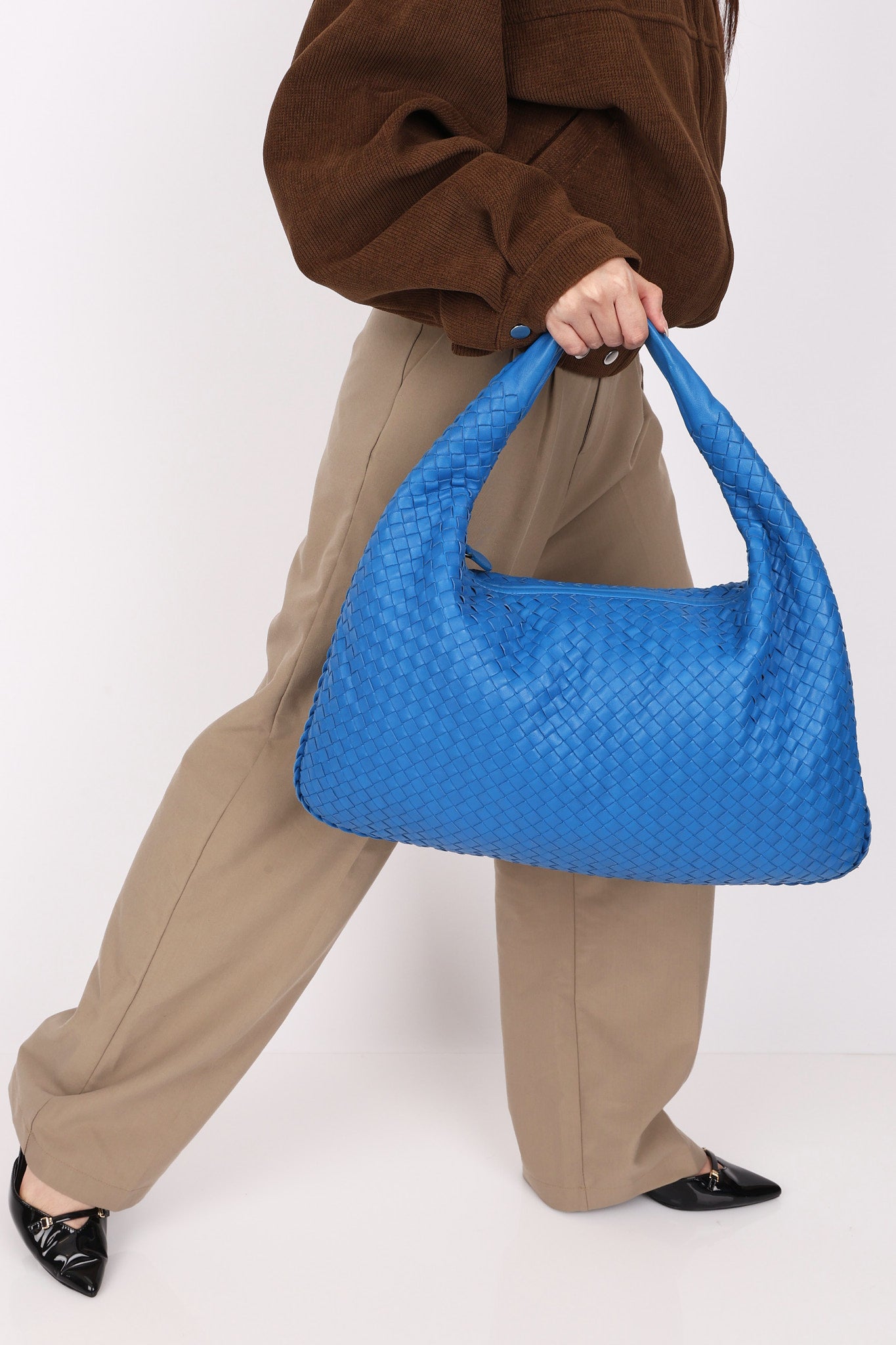 Bottega Veneta Intrecciato Large Hobo Cobalt Blue